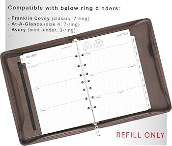 I’m PINCHm 30ml × ❷／2025年7月末 Amazon.com : 2025-2026 Monthly Planner Refills - 7-Hole